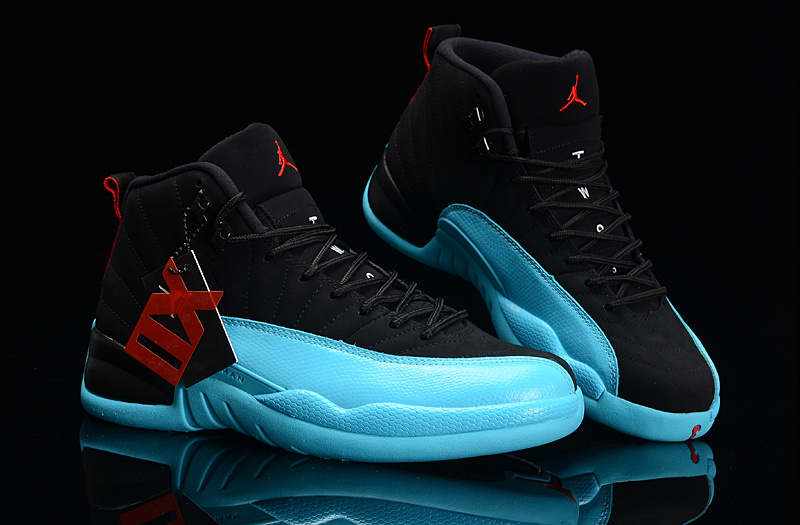 Air Jordan 12 Mens Shoes Black/Blue Online